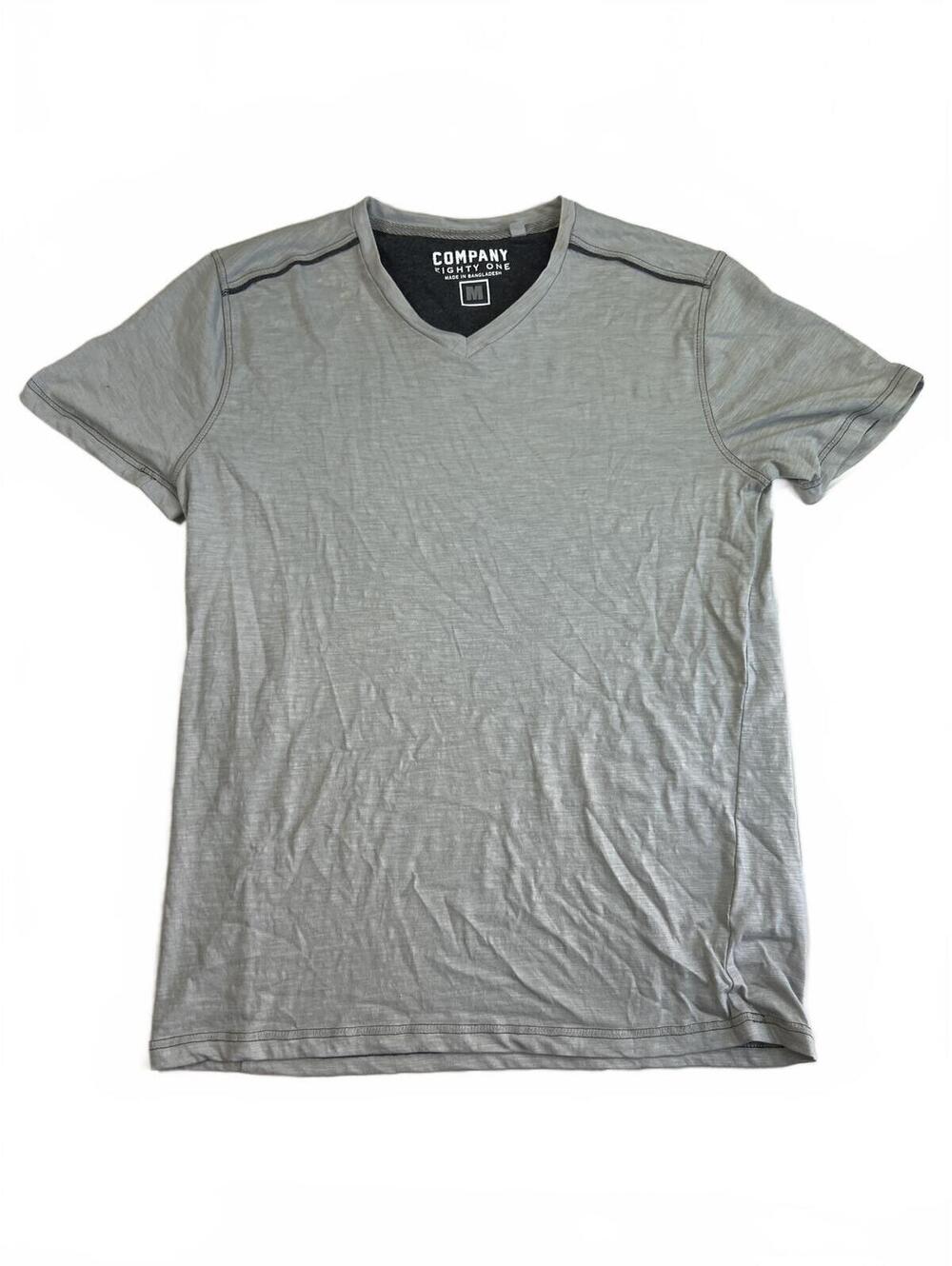 Company Eighty One Men's Medium Gray V-Neck T-Shirt